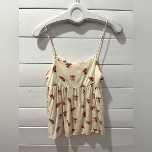 COMPAÑÍA FANTÁSTICA – Cream Camisole with Hat Print – Size M